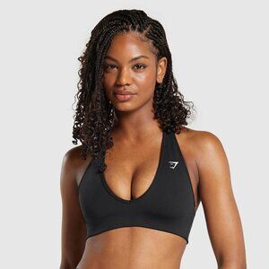 Gymshark Halter Neck Sports Bra - Black (Sold Out)